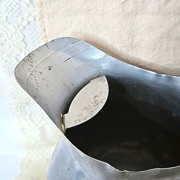 Vintage Shabby Chic / French Country Aluminum Hand Held Pitcher - Picture 7 of 9